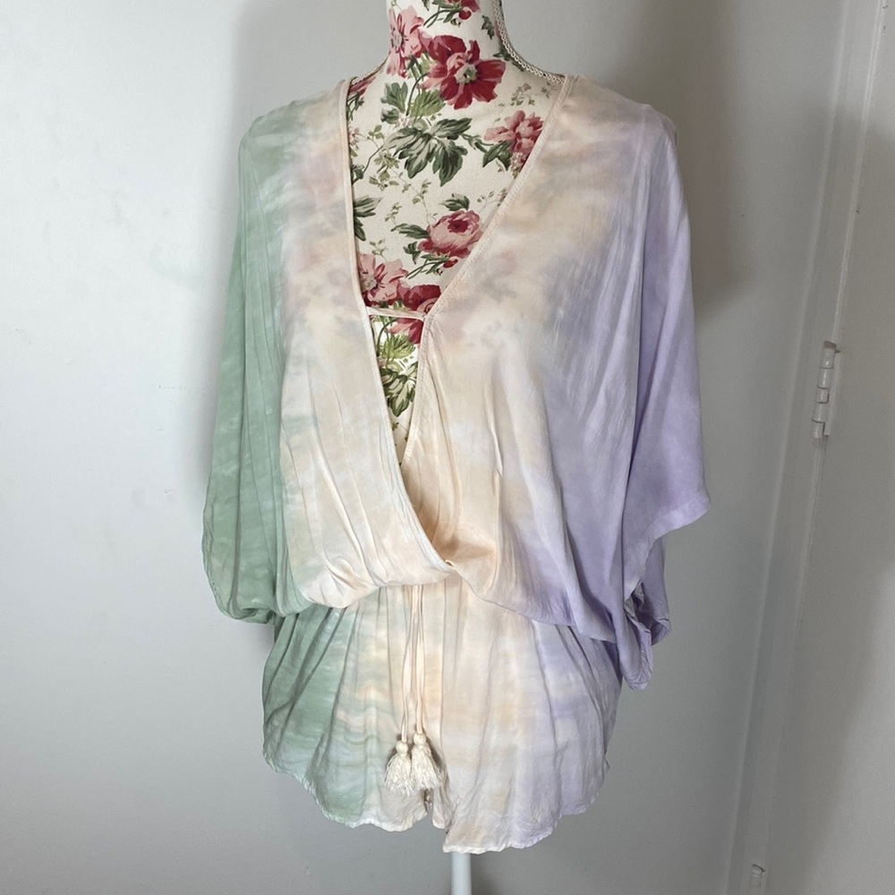 Surf Gypsy Tie Dye Surplice Beach Romper